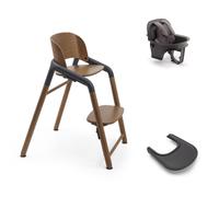Pack Chaise haute chaud/gris + siège bébé gris et tablette