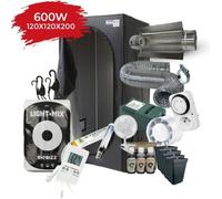Pack Chambre de Culture Indoor 120x120x200cm - kit Cooltube HPS 600W - Inclus Engrais, Pots et terreau Biobizz - Prêt-à-planter !