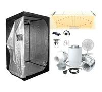 Pack Chambre de Culture LED 1000W Full Spectrum - 80x80x160cm. Kit Box Complet, LED avec variateur, Extracteur, Filtre à Charbon...
