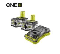 Ryobi Pack 2 Batteries 18V ONE+ 5,0 Ah + Chargeur ultra-rapide RC18150-250G