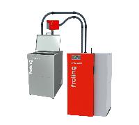 Pack chaudière à granulés PECO 15 kW avec silo Cube 500 S et flexible d’aspiration 12,5 m