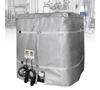 Pack Chauffage Complet Pour Fût IBC - Inclut Couverture Isolante 4000W Et Unité De Contrôle Numérique 0-120°C, Prêt À L'Emploi(Gray)