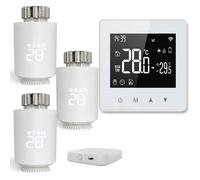 Pack Chauffage Connecté - 3 Têtes Thermostatiques Zigbee + Passerelle + Thermostat WiFi Programmable, Tuya Smart Life - Zorix