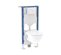 Pack complet bâti-support Duofix avec plaque Sigma20 et Pack cuvette Renova semi-caréné - GEBERIT - 118.311.KJ.2