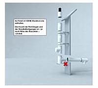 Pack complet Bertrams Polyline LAS pour installation murale extérieure 41KPAW110-7M DN 110/160, hauteur 7 m, blanc