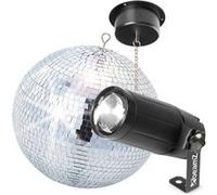 BeamZ - Pack Complet Boule à Facettes 30 cm, Moteur et Projecteur Spot LED 6 Watts
