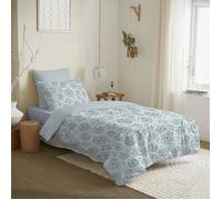 Pack complet housse de couette - Agathe - Réversible - 100% coton - 4 pièces - 90 x 190 cm