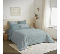 Pack complet housse de couette réversible pour lit 160 x 200 cm Céleste glacier