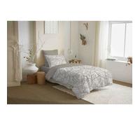 Pack complet housse de couette réversible ""Vanessa"" 4 pièces pour lit 90 x 190 Fira Naturel