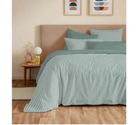 Pack complet housse de couette réversible ""Vanessa"" 6 pièces pour lit 140 x 190 Gabrielle Sauge
