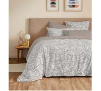 Pack complet housse de couette réversible ""Vanessa"" 6 pièces pour lit 160 x 200 Fira Naturel