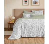 Pack complet housse de couette réversible ""Vanessa"" 6 pièces pour lit 180 x 200 ""King Size"" Louise Romarin