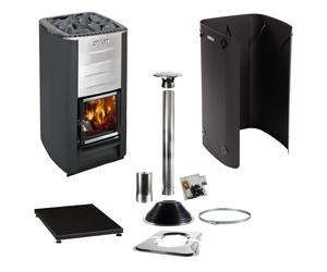 Pack complet Poêle à bois Harvia M3 pour sauna