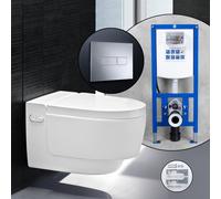 Pack complet WC japonais Geberit AquaClean Mera et bâti-support neeos,, 146210111+16601CR#SET, Comfort