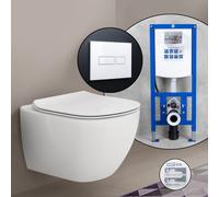 Pack complet WC suspendu Ideal Standard Tesi et bâti-support neeos,, T354601+16601WH#SET,