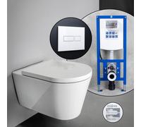 Pack complet WC suspendu Kartell LAUFEN et bâti-support neeos,, H8203370000001+16601WH#SET,
