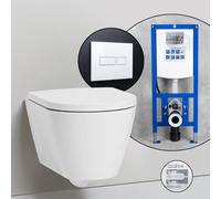 Pack complet WC suspendu Kartell LAUFEN et bâti-support neeos,, H8203377570001+16601WH#SET,