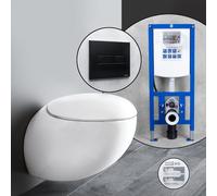 Pack complet WC suspendu LAUFEN IL BAGNO ALESSI One et bâti-support neeos,, H8209714000001+16601BM#SET,