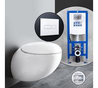 Pack complet WC suspendu LAUFEN IL BAGNO ALESSI One et bâti-support neeos,, H8209714000001+16601WH#SET,