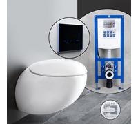 Pack complet WC suspendu LAUFEN IL BAGNO ALESSI One et bâti-support neeos,, H8209714000001+16746BM#SET,