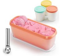 Pack confort pour glaçons comprenant 4 bacs à glaçons - Compartiment réfrigéré avec couvercle et distributeur de glaçons - réutilisable et sans BPA