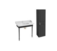 Console JACOB DELAFON Cléo 1889 - Meuble de salle de bain - Laque - Style vintage - Plan vasque suspendu