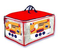 Pack couette 220x240 cm + 2 oreillers 60x60 cm + 2 protèges oreillers 60x60 cm - garnissage 100% Polyester - 350g/m² - blanc