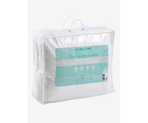 Pack couette légère + oreiller en coton bio* BIO COLLECTION blanc 200X200