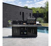 Pack Cuisine Extérieure FIDGI 4 avec Barbecue Gaz + Desserte + Evier