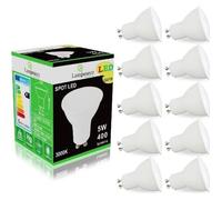 Pack de 10 Ampoules Led GU10 5W Blanc Chaud 3000K eq. 50W Halogène 120°