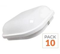 Pack de 10 - Applique LED Murale 20W Blanche Carré IP65 - Blanc Neutre 4000K - 5500K