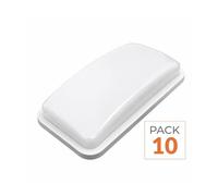 Pack de 10 - Applique LED Murale 20W Rectangulaire IP65 - Blanc Neutre 4000K - 5500K