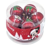Pack de 10 boules de Noël Mickey Mouse Disney diamètre 6cm ARDITEX WD13422 Rouge G
