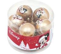 Pack de 10 boules de Noël Mickey Mouse Disney diamètre 6cm ARDITEX WD13424 Or G
