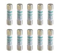 Pack de 10 fusibles, cylindrique 10x38 10,3x38mm, 400V 32A, utilisation aM, protection contre les courants de démarrage, moteurs, transformateurs, en céramique, stéatite, Puissance de coupure 120KA