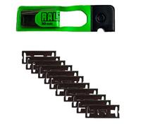 Pack de 10 Lames 30mm en Chrome pour Rabots RALI G03 / G30 / B30 / Pocket | Lames Originales RALI Réversibles à Double Coupe, Plus Besoin d'Aiguiser | Lames pour Rabot de Menuisier