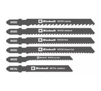 kwb by Einhell Boîte de 10 lames de scie sauteuse (10 lames de scie, tige en T, convient pour le bois et le métal, idéal pour une utilisation avec des appareils sans fil