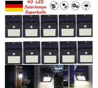 pack de 10 lampes solaires à 40 LED Lampe solaire super lumineuse avec détecteur de mouvement Applique murale pour Garden Yard Pation
