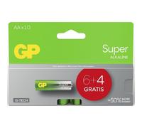 Pack de 10 piles alcalines GP Super AA 1,5 V