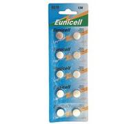 Pack de 10 Piles bouton plates 1,5V type AG10 / LR1130 / LR54 / LR1130L / 189 / 389 / G10A / G10-A / 389A / G10 - IRIOS -