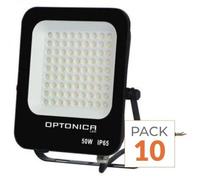 Pack de 10 - Projecteur LED Extérieur SMD 50W IP65 Noir - Blanc Neutre 4000K - 5500K