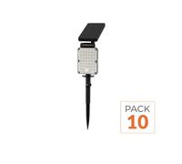 Pack de 10 - Spot LED Extérieur 3-CCT à Piquer IP65 Solaire 8W 1150lm 144lm/W avec Détecteur