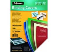 Pack de 100 Couvertures de reliure Fellowes Delta Grain Cuir Noir Noir G