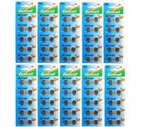 Pack de 100 Piles AG13 bouton plates 1,5V LR44, LR1154, A76, 303, 357, 357A, SR1154, SR44, L1154, LR1154 - IRIOS -