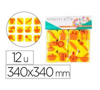Pack de 12 mini tampons en mousse eva sodertex theme toque chef diam. 340mm