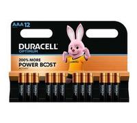 Duracell Piles AAA LR03 Optimum 1,5 V, Lot de 12, Power Boost +200 %, 100 % recyclables