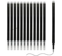 Pack de 12 Recharges Stylo Gel Noir Effaçables 0.5mm, Compatible avec les stylos pilot, Recharges de Haute Qualité pour Stylos Rechargeables, Écriture Fluide et Séchage Rapide (Noir)