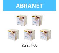 Pack de 125 disques abrasif Abranet Ø 225 mm P80 MIRKA