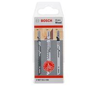 Bosch Jeu de lames pour scie sauteuse JSB Wood – 15 pièces pour bois