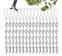 Pack de 16 Épouvantail à Oiseaux Réfléchissant en Spirale, Girouette Effaroucheur Balcon et Jardin, Épouvantail Hautement Efficace, Effaroucheur Corbeaux & Merles, Protège Maison